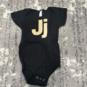 American Apparel black J onesie size 12-18 months boys